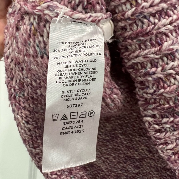 Ann Taylor Loft Knit Sweater with High/Low Hem Heathered Purple - Picture 4 of 4